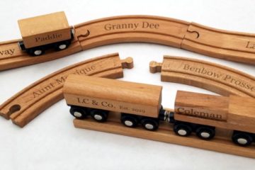 Personalized Wooden Toy Train Set