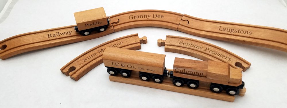 Personalized Wooden Toy Train Set